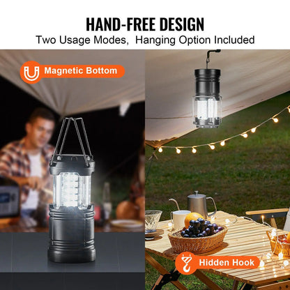Set of 4 Collapsible LED Camping Lanterns