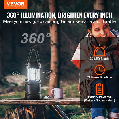 Set of 4 Collapsible LED Camping Lanterns